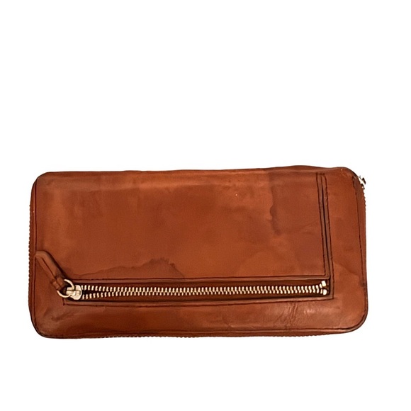 Fossil Brown Leather Zip-Around Wallet | RFID | Large Continental‎ Style - Picture 2 of 3